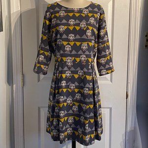 Sugarhill Boutique Tiger Print Fit and Flare dress with lace inset